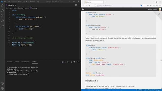 آموزش شی گرایی در php - Static Methods & Properties смотреть онлайн