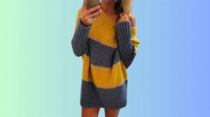 Джемпер в полоску спицами | 60 идей для вязания