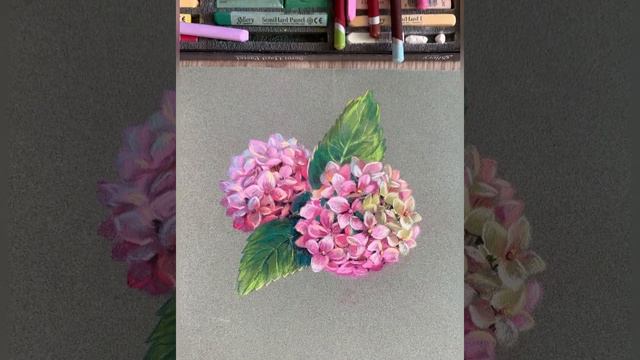 И снова "Гортензия" - процесс выполнения. Художник Татьяна Устьянцева. смотреть онлайн