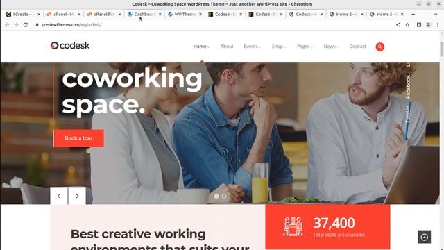 Creative Website + Events And ECommerce | Office Space, Coworking, Meeting Theme | Codesk WP Theme