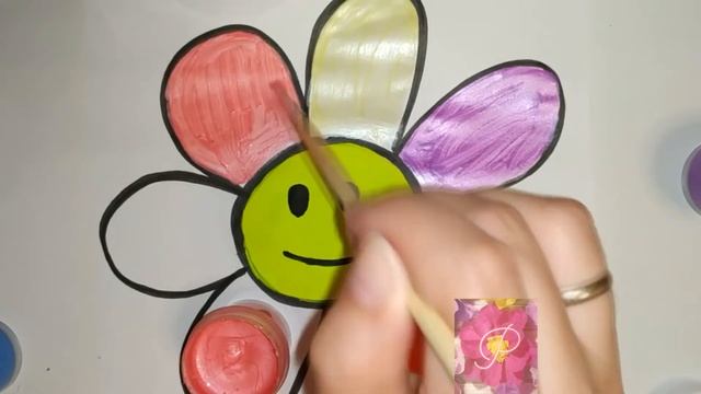 Рисуем руку и раскрашиваем ногти блеском. Раскраска для детей. смотреть онлайн