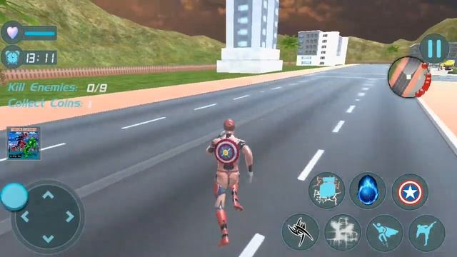 Flying Captain Hero Robot Villains City Battle | Captain Hero City Missions - Android GamePlay смотреть онлайн