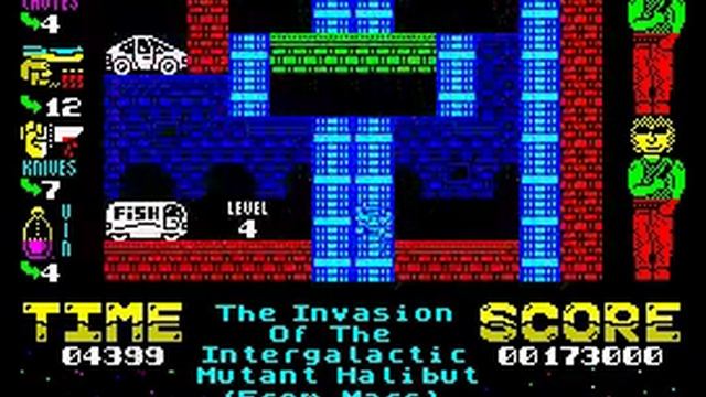 The Invasion of the Intergalactic Mutant Halibut (from Mars) Walkthrough, ZX Spectrum смотреть онлайн