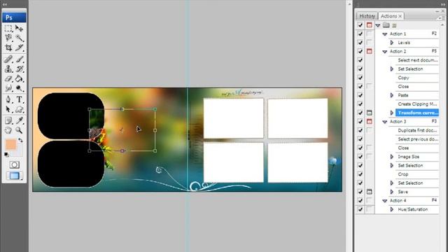 Automatic photo book album design in Photoshop cs3 Hindi tutorials смотреть онлайн