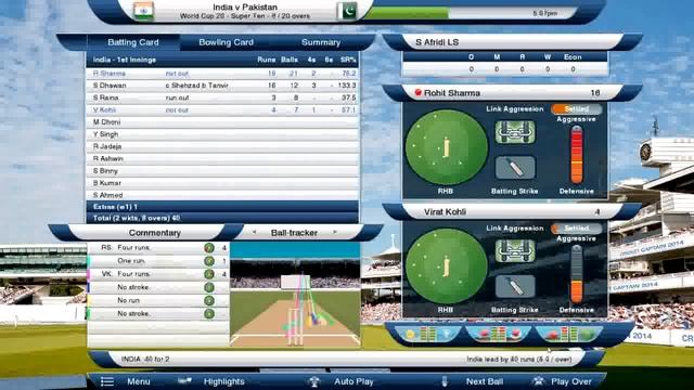 International Cricket Captain 2014 - T20 International India vs Pakistan смотреть онлайн