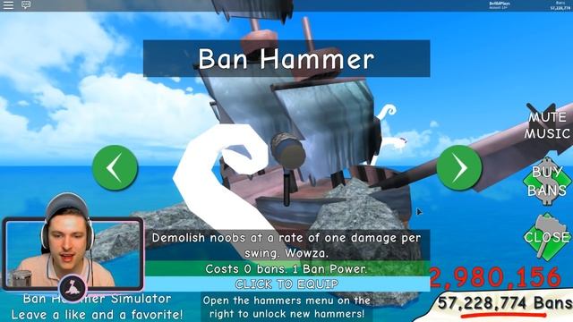 BANNING EVERYONE IN ROBLOX BAN HAMMER SIMULATOR! смотреть онлайн