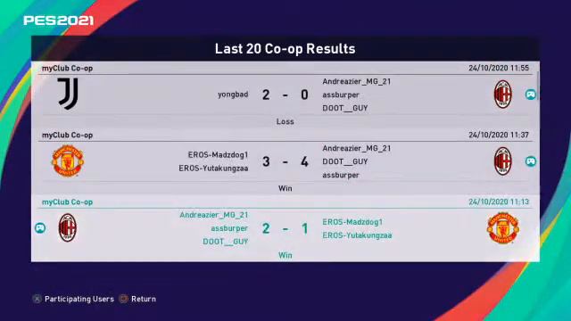 Tutorial Chek Ranking Pes 2021 - Co-op match - Top game ps4 multiplayer Online смотреть онлайн