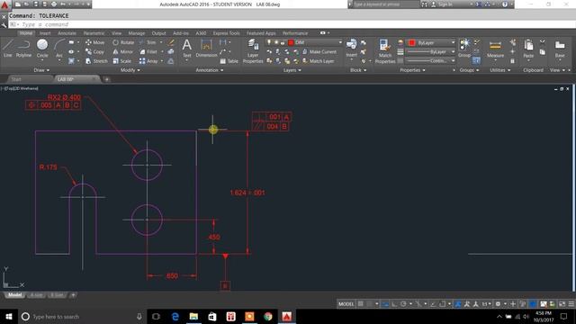 Creating Feature Control Frames in AutoCAD 2016 смотреть онлайн