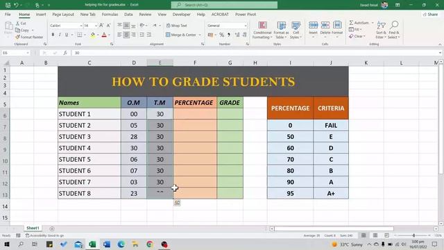 How to grade students|| USING LOOKUP FUNCTION|| GRADING IN MS EXCEL смотреть онлайн