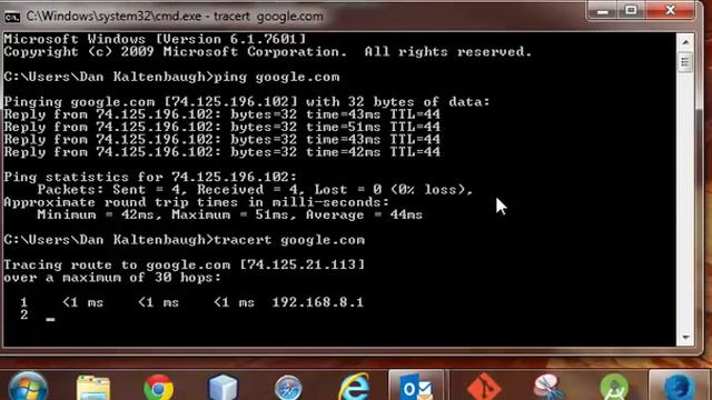 cmd ping tracert смотреть онлайн