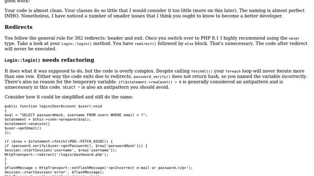 Code Review: Is my PHP login system following best practices? Is the code really OOP? смотреть онлайн
