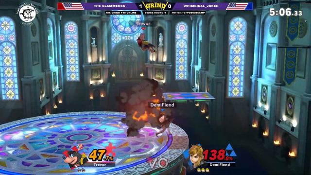 The Grind 140 Online Swiss Round 4 - The Slammerss (Banjo) Vs. Whimsical_Joker (Joker, Link) - SSBU смотреть онлайн