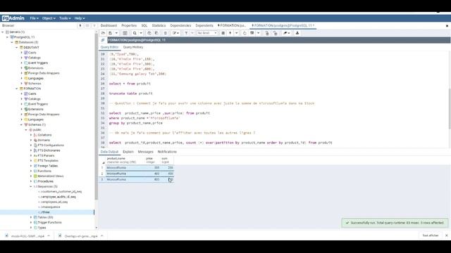 PostgreSQL: Abordons l'aggregation dans les fonctions de partition sur Postgres. (exemple simple) смотреть онлайн