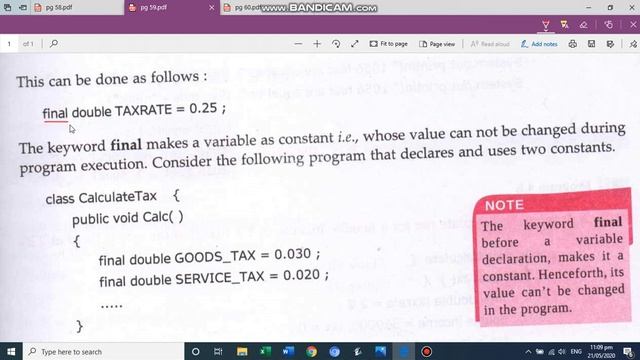 Java |constant ,final keyword | смотреть онлайн