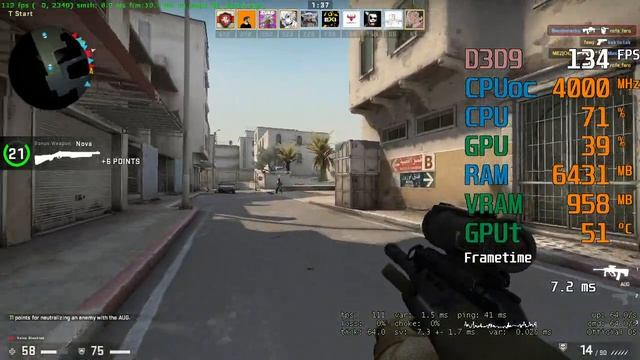 AMD Radeon RX 570 -- AMD Athlon 3000G -- CSGO FPS Test 720p