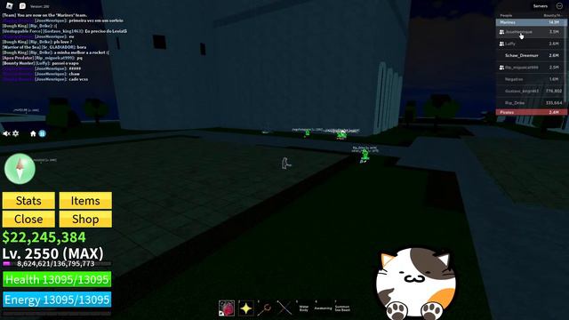 Roblox Blox Fruits! Caçando leviathan, trials v4 e raids смотреть онлайн