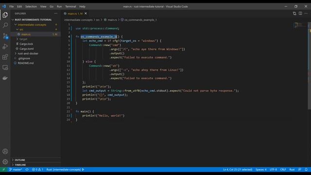 Rust Intermediate Tutorial #2 - OS Commands смотреть онлайн
