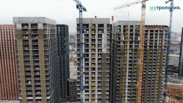 ЖК «Метрополия» | Апрель 2022 | Промежуточный отчет о динамике строительства | MR Group смотреть онлайн