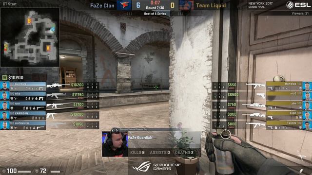 CS:GO - Team Liquid vs. FaZe [Inferno] Map 1 - Grand Final - ESL One New York 2017 смотреть онлайн