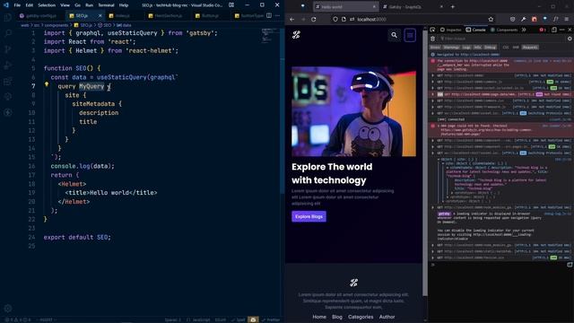#12 - React Blog Website with Gatsby.js & Sanity.io | React Helmet SEO смотреть онлайн