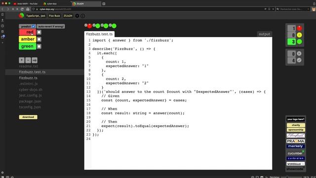 Live Coding TDD #3 - Cyber Dojo FizzBuzz - TypeScript смотреть онлайн
