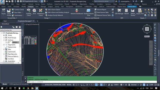 Delimitação de Bacias hidrográficas (Automático) no AutoCAD Civil 3D 2020 | Aula 5 de 19 смотреть онлайн