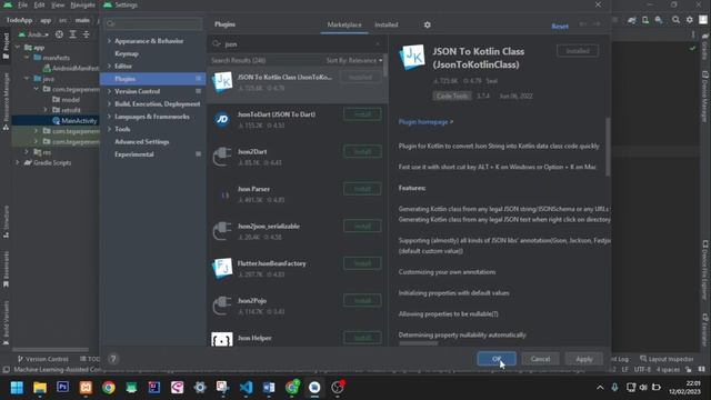 how to install plugin convert JSON to Kotlin on android studio смотреть онлайн