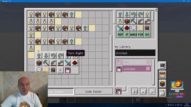 #Minecraft_программирование - урок в рамках IT-марафона для детей. Программируем сердце в Майнкрафт