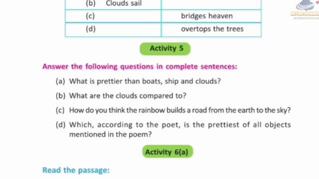 Activity Solutions The Rainbow by Christina Georgina Rossetti Class 6 W.B.B.S.E. смотреть онлайн