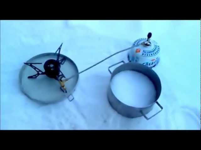 Primus OmniLite Ti на газу в -19С смотреть онлайн