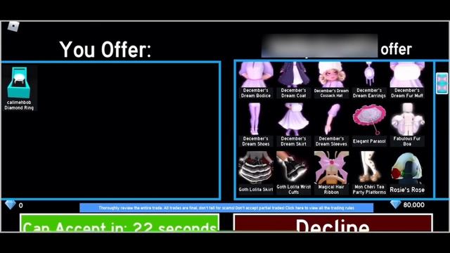 W/F/L Callmehbob diamond ring Roblox royale high trading смотреть онлайн