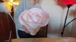 МК Светильник- роза из изолона на круглом плафоне