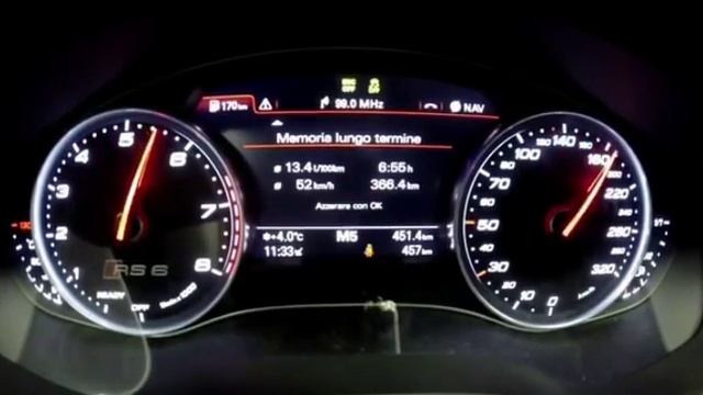Ускорение и звук новой Audi RS6 Avant Performance 2016