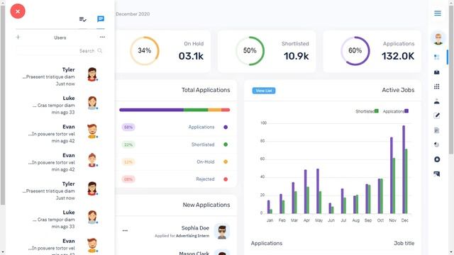 Job Board Dashboard Admin Template Bootstrap 5 with RTL Mini Sidebar Light Theme смотреть онлайн