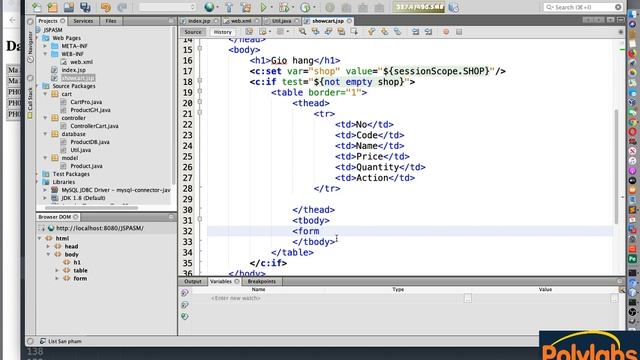 Java web JSP, Servlet - Assignment - P8 - showcart.jsp hiển thị sản phẩm trong giỏ hàng смотреть онлайн
