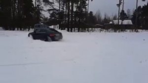 Мерседес W212 E300, 4MATIC, Тест полного привода зимой по снегу