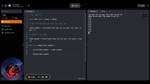 Timer in Python смотреть онлайн
