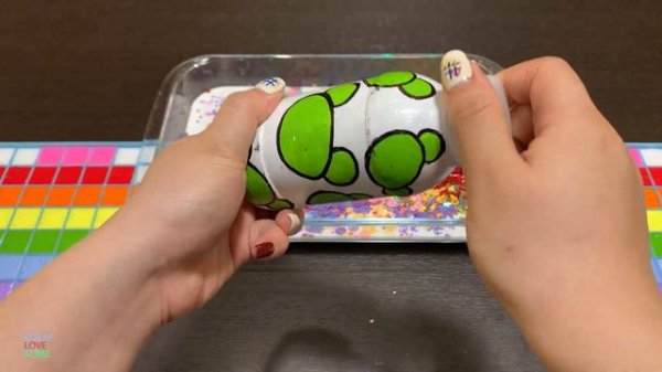 MAKEUP AND GLITTER AND CLAY Mixing Random Things Into GLOSSY Slime 5380.mp4