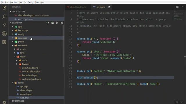 How to Send Data Between Controller, Model and View in Laravel смотреть онлайн