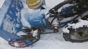 Обзор самодельного шнеко роторного снегоуборщика. Борьба с глубоким снегом.