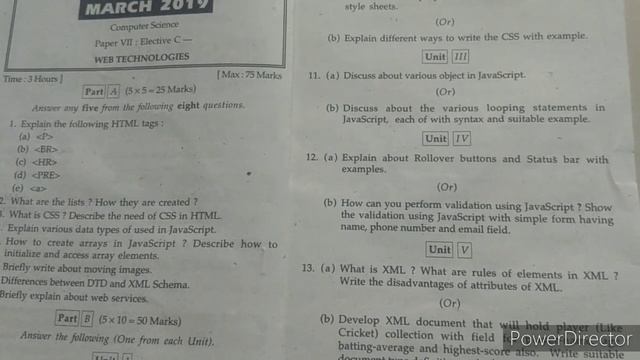 Andhra University Degree 6th semester web technologies previous paper |AU Bsc Model papers| смотреть онлайн