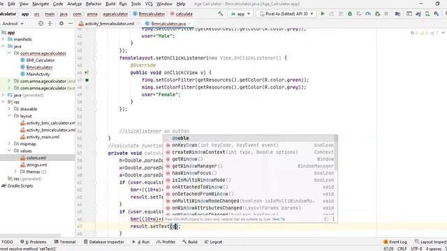 BMR Calculator with Java Language in Android Studio | BMR Calculator App | Part 2 смотреть онлайн