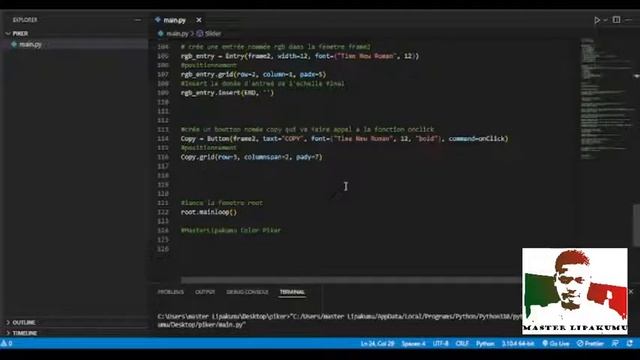 python color piker app to tkinter смотреть онлайн