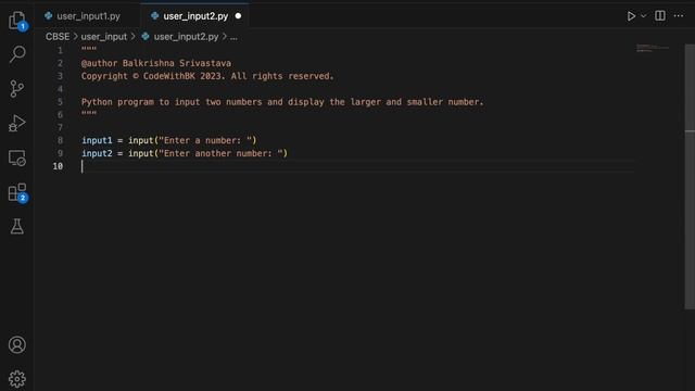 Python program to read user input | Python program to print larger/smaller of two numbers | in Hind смотреть онлайн