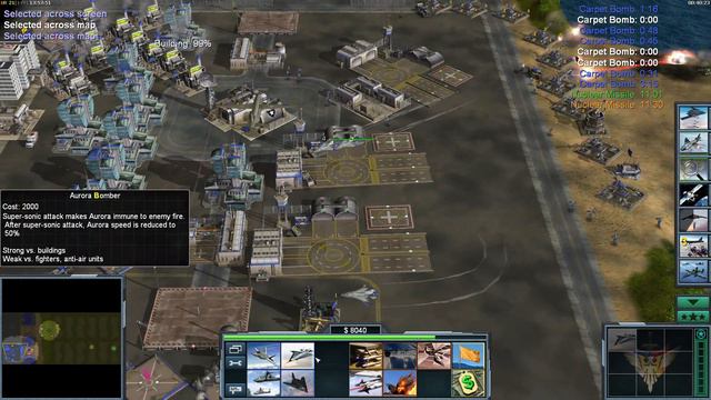 USA AIR fORCE VS 7 HARD AI Command and Conquer Generals Zero Hour APOCALYPTIC MOD. смотреть онлайн