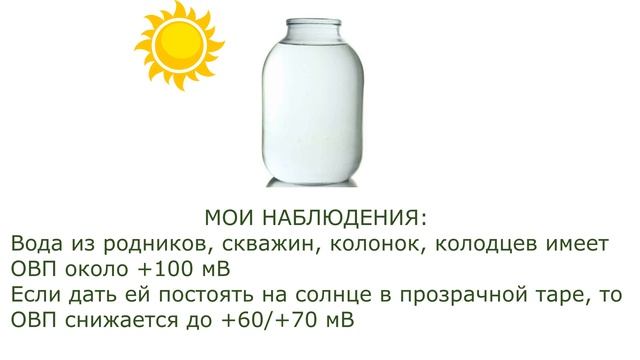 ОВП воды из природных источников: родник, скважина, колонка. смотреть онлайн
