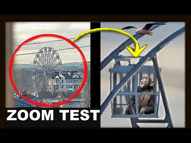 Nikon Coolpix P1000 Zoom Test/приближаем ПАРАШЮТИСТА, людей в кабинке КОЛЕСА ОБОЗРЕНИЙ...