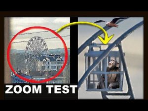 Nikon Coolpix P1000 Zoom Test/приближаем ПАРАШЮТИСТА, людей в кабинке КОЛЕСА ОБОЗРЕНИЙ...