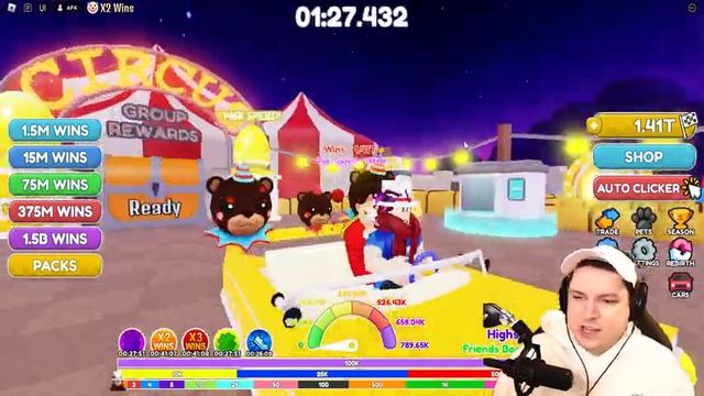 FULL TEAM OF GODLIKE CIRCUS CLOWNS + FREE CAR IN ROBLOX RACE CLICKER смотреть онлайн