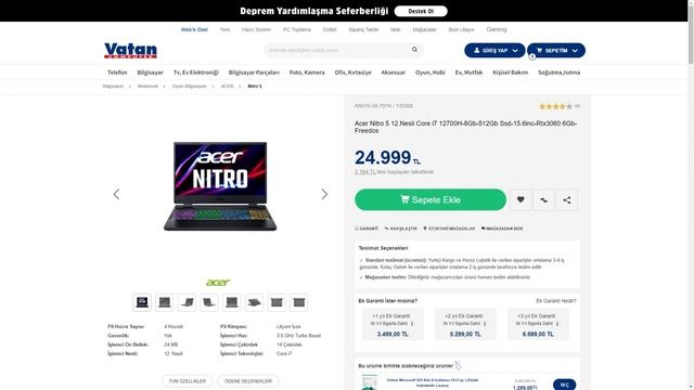Fiyat Performans RTX 3060 Laptop Önerisi 2023 Acer Nitro 5 AN515-58 смотреть онлайн